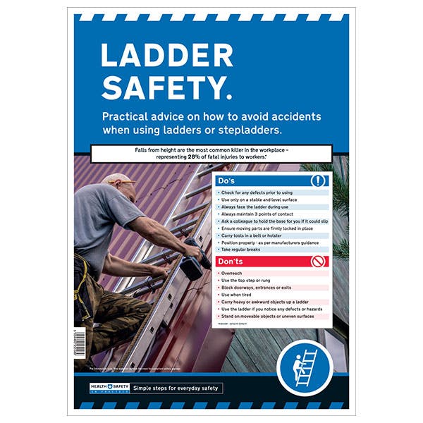 Ladder Safety Poster | Safety Posters | First Aid Posters | Notices ...