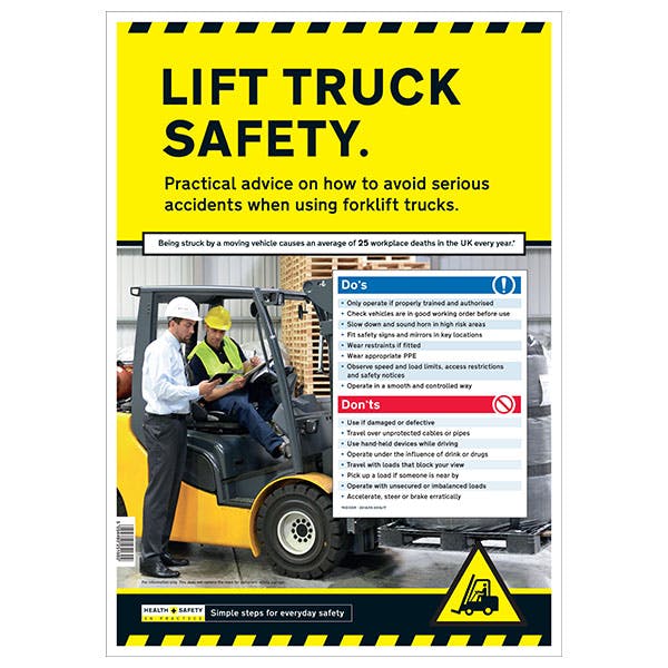 Lift Truck Safety Poster Safety Posters First Aid Posters Notices