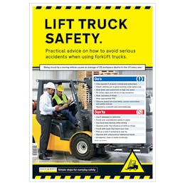 Lift Truck Safety Poster | Safety Posters | First Aid Posters | Notices ...