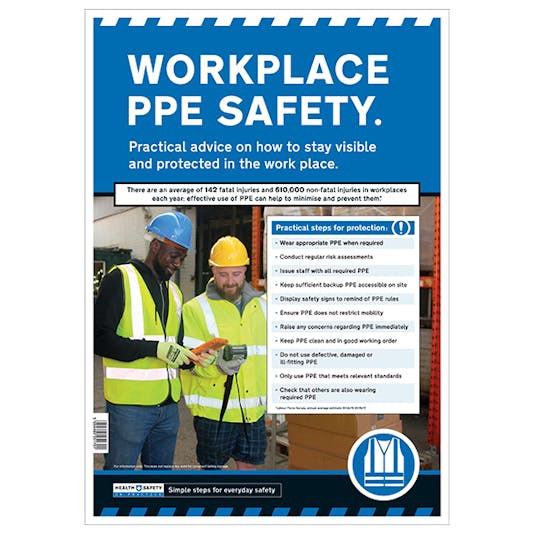 Workplace Ppe Safety Poster Safety Posters First Aid Posters Notices And Wallcharts 0413