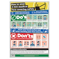 How To Wear A Face Covering Safely Poster