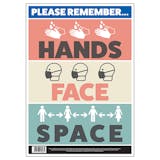 Please Remember - Hands, Face, Space Poster