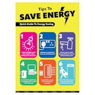 Tips To Save Energy Poster SafetySigns4Less