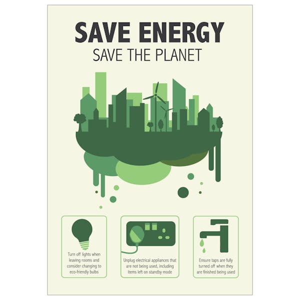 Save Energy Save The Planet Poster 