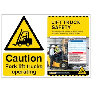 Caution Fork Lift Trucks Operating/Fork Lift Truck Safety