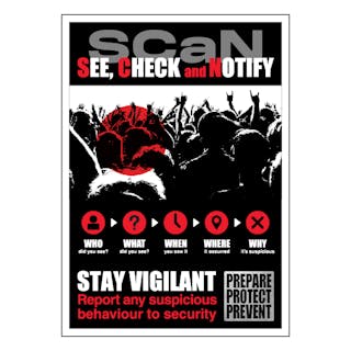 SCaN Poster - Report Suspicious Behaviour To Security