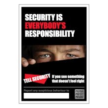 Tell Security Poster - Security Is Everybody's Responsibility
