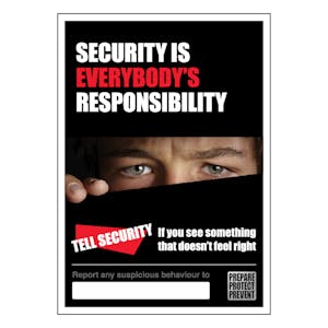 Tell Security Poster - Security Is Everybody's Responsibility