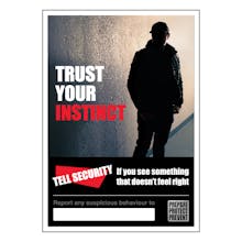 Tell Security Poster - Trust Your Instinct
