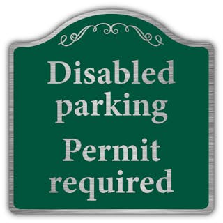 Disabled Parking Permit Required - Prestige Sign
