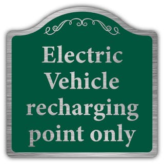 Electric Vehicle Recharging Point Only - Prestige Sign