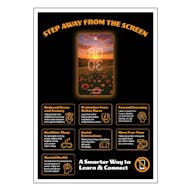 Step Away From The Screen Poster - Black