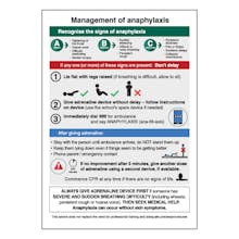 Anaphylaxis Management Poster