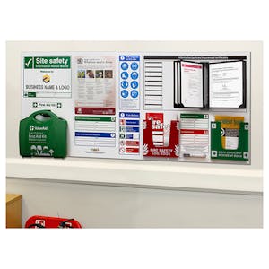 Custom Logo Site Safety Notice Board / 5 Point Fire Action Notice
