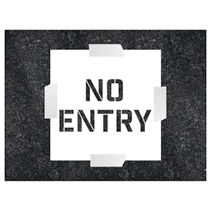 No Entry Stencil - Square