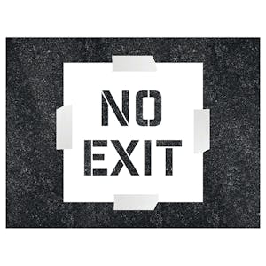 No Exit Stencil - Square