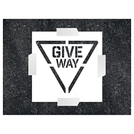 GIVE WAY Stencil