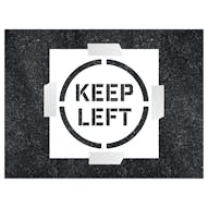 Keep Left Stencil