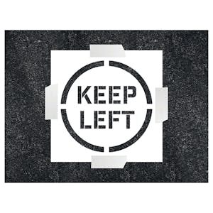Keep Left Stencil - Square
