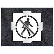 No Pedestrian Icon Stencil