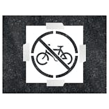 No Cycling Icon Stencil