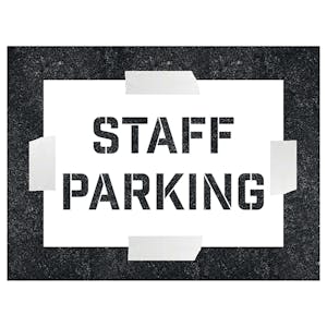 Staff Parking Stencil