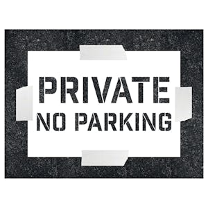 Private - No Parking Stencil