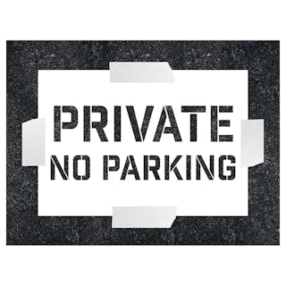 Private - No Parking - Stencil