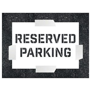Reserved Parking Stencil