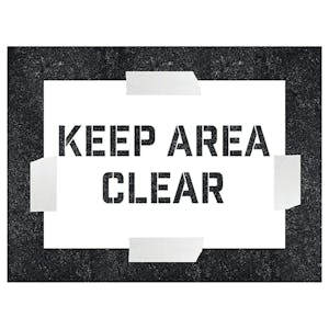 Keep Area Clear Stencil