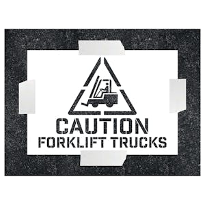 Caution - ForkLift Trucks Stencil