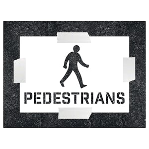 Pedestrians With Icon Stencil