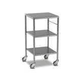 Stainless Steel Trolleys - Fixed, Sides Down Shelves
