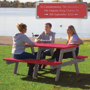 King Charles III Accession Standard Picnic Table