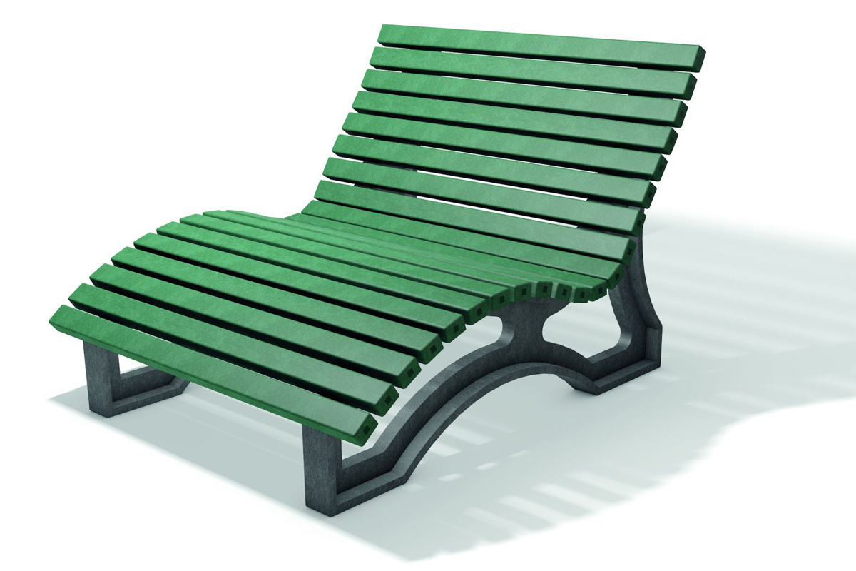 Green plastic deals sun lounger