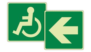 Photoluminescent Symbol Only Emergency Exit Signs