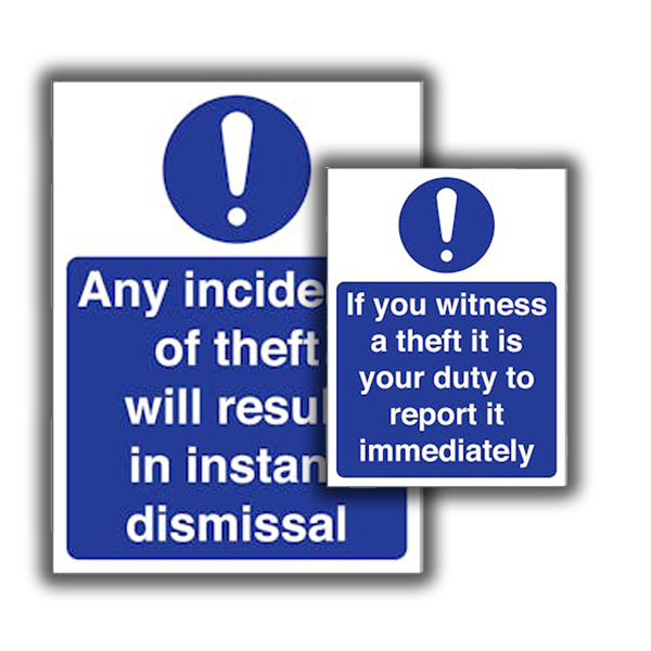 Theft Alert Sign Theft