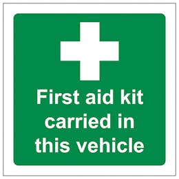 This Vehicle Carries A First Aid Kit