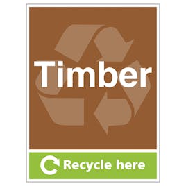 Timber Recycle Here - Portrait