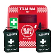 BleedSave Trauma Kit Cabinet with 2 x Public Access Trauma (PAcT) Kits