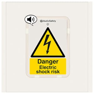 Danger Electric Shock Risk - Talking Safety Sign