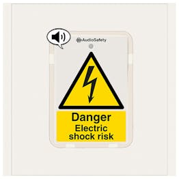 Danger Electric Shock Risk - Talking Safety Sign