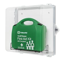 Clear Cabinet with HSE 11–20 Person First Aid Kit