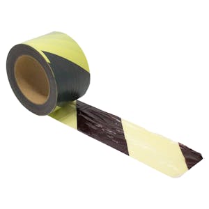 Black and Yellow Striped Barrier Tape