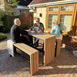 Premium High Bistro Table And Benches Sets