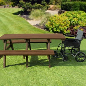Wheelchair Access Picnic Tables - Extended Top