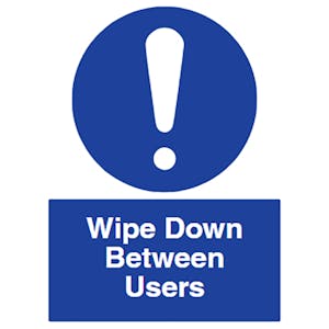 Wipe Down Between Users