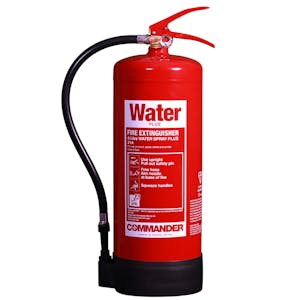 Commander Water Plus Spray Fire Extinguisher - 6Ltr - Rating 21A - With a FREE Safety Sign!

