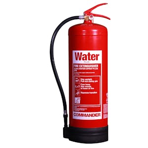 Commander Water Plus Spray Fire Extinguisher - 9Ltr - Rating 27A - With a FREE Safety Sign!

