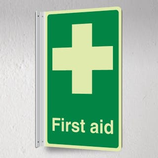 Photoluminescent First Aid - Corridor Sign